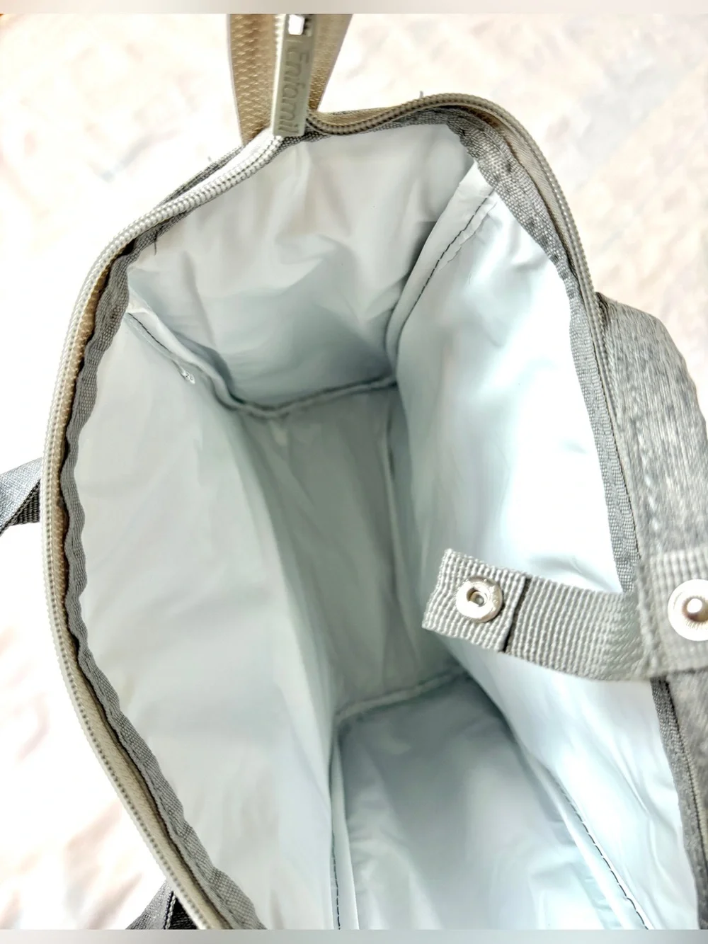 Enfamil Wonder bag Insulated Backpack heather gray diaper bag